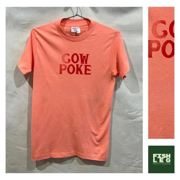 Low Timers Other - Low Timers | Vintage Graphic "Cow Poke" Shirt - Coral / Sz S-XS
